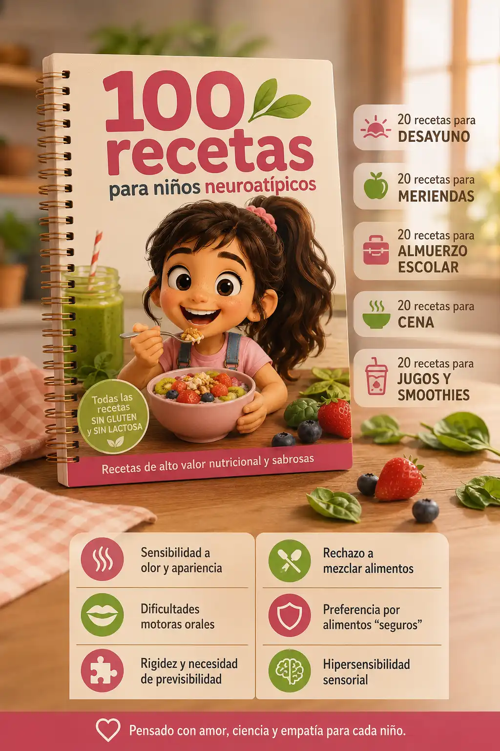 Super Bonus +100 Recetas para niños autistas con selectividad alimentaria